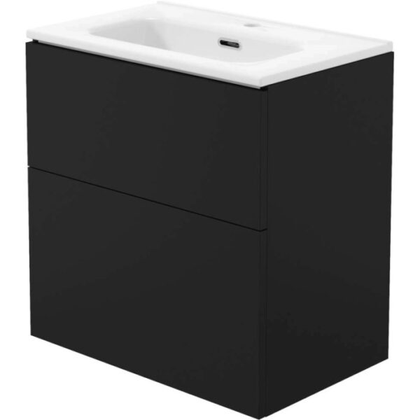 Mobile lavabo con lavabo Idrostile 600x600 mm nero
