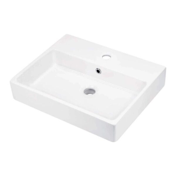 Lavabo sospeso/appoggio Madruga Idrostile foro rubinetto 50x40 cm Bianco