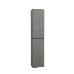 Mobile colonna bagno in legno grigio, parte della serie di mobili bagno t.b.t.