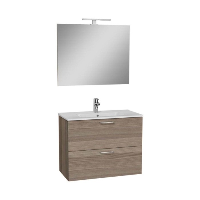 Composizione bagno mobile sospeso Sara 80 cm lavabo specchio LED Cordoba