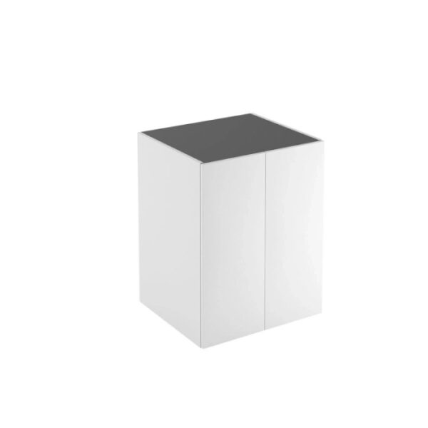 Mobile bagno base lavanderia 2 ante terra Caren h.90 l.70 p.70 cm acero