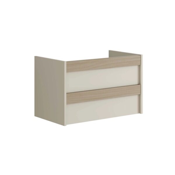 t.b.t. Mobile lavabo beige effetto legno per arredo bagno.