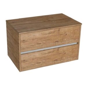 Mobile bagno base sospesa monoblocco 2 cassetti top e gola H52xL85,5xP51 cm