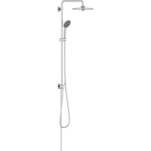 Sistema doccia Grohe Vitalio Joy 260 con soffione e doccetta, finitura cromata.