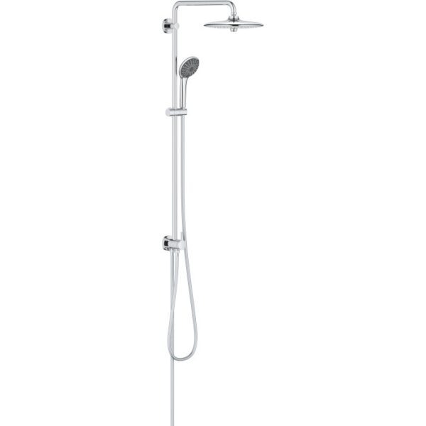 Sistema doccia Grohe Vitalio Joy 260 con soffione e doccetta, finitura cromata.