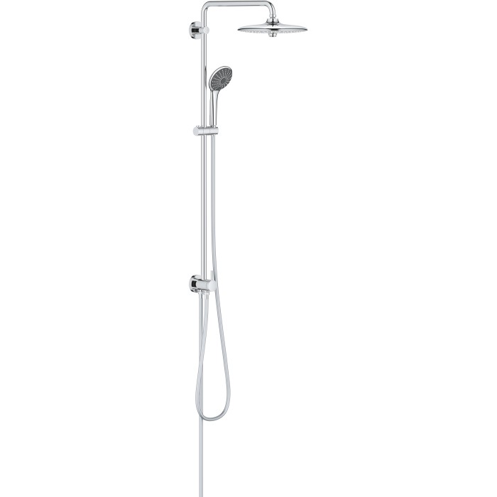 Sistema doccia Grohe Vitalio Joy 260 con soffione e doccetta, finitura cromata.