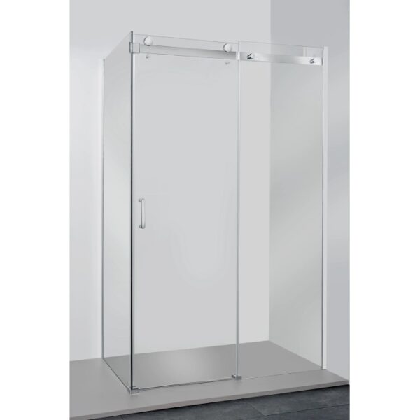 Box doccia trasparente con porta scorrevole, categoria Pareti doccia.