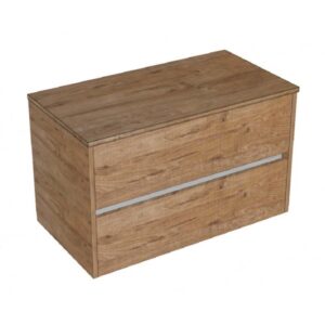 Mobile bagno base sospesa monoblocco 2 cassetti top e gola H52xL85,5xP46 cm