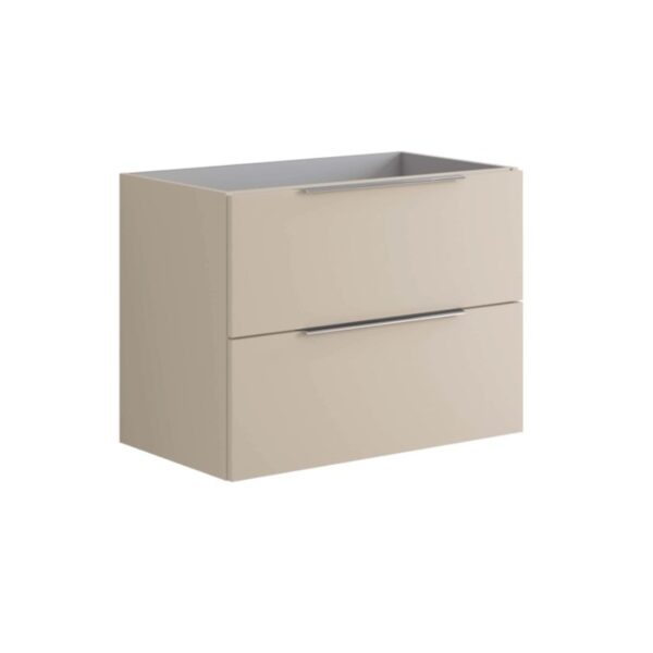 Mobile bagno base lavabo Bali 80 cm 2 cassetti Sabbia Opaco