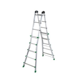 Scala in alluminio 5+5 pioli marchio "Selecta", portata 125kg