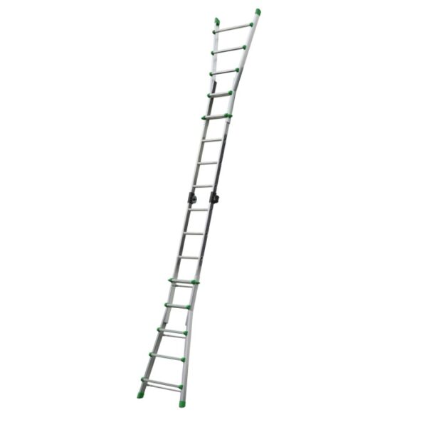 Scala in alluminio 5+5 pioli marchio "Selecta", portata 125kg